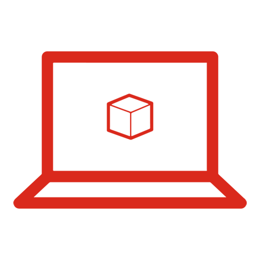 SOLIDWORKS icon showing 3D Cube on a laptop screen