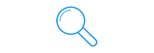Magnifying glass icon for finding SOLIDWORKS answers