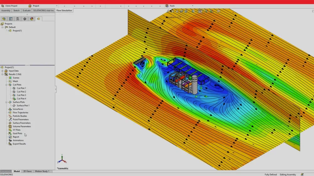 3D model with simulation data - SOLIDWORKS